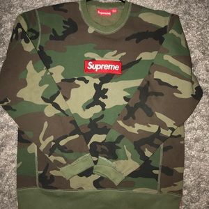 Authentic Supreme Camo Crewneck